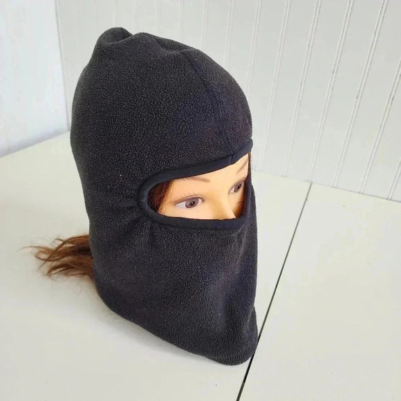 Polar Sport - Balaclava Full Face Mask Ski Hood - Black Fleece - Size L/XL - Picture 1 of 9